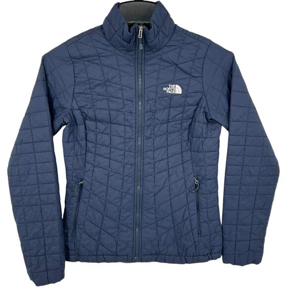 Women's Urban Navy The North Face Thermoball FZ Insulated Puffer Jacket Sz S - Picture 1 of 9